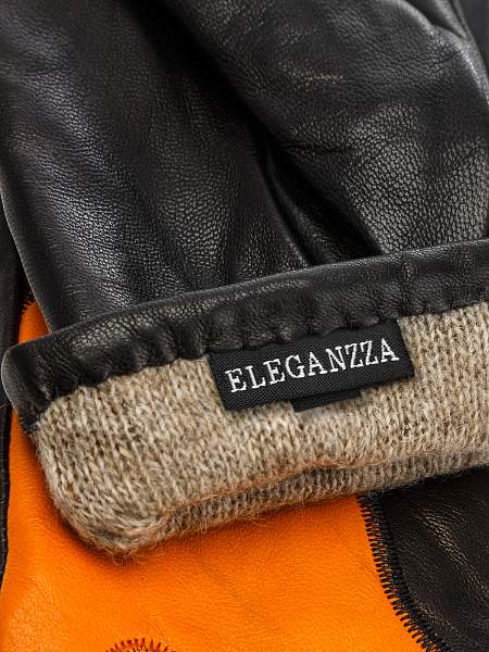 Перчатки женские ш+каш. IS01337 black/orange Eleganzza, Артикул: IS01337-8_01-000453 фото №1