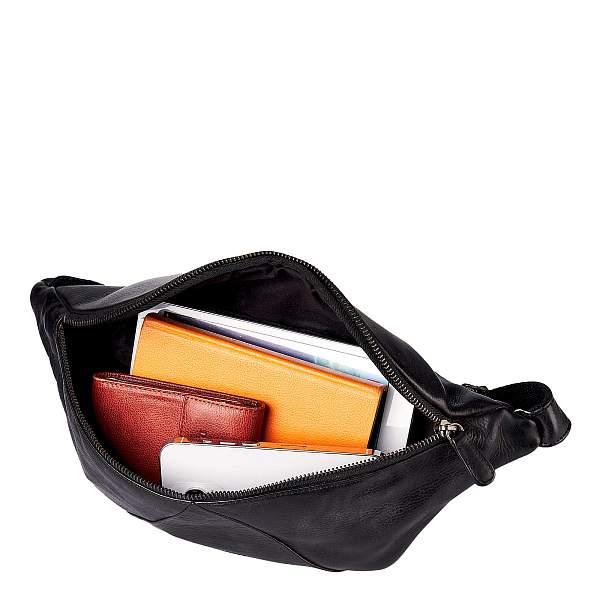 Черная поясная сумка из натуральной кожи Dr. Koffer Dr.Koffer, Артикул: M402860-248-04 фото №1