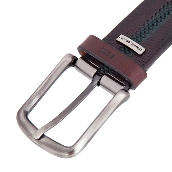 Ремень коричнево-зеленый Miguel Bellido 445/35 2600 dark brown 04 Miguel Bellido, Артикул: 445/35 2600 dark brown 04 фото №1