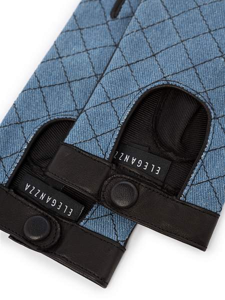 Перчатки женские ш/п IS01177 l.blue jeans/black Eleganzza, Артикул: IS01177-65_01-00054 фото №1