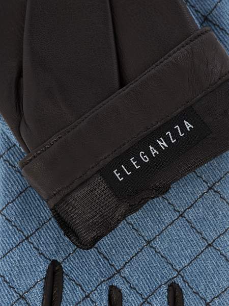 Перчатки женские ш/п IS01177 l.blue jeans/black Eleganzza, Артикул: IS01177-65_01-00054 фото №1