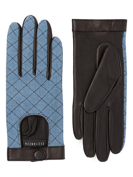 Перчатки женские ш/п IS01177 l.blue jeans/black Eleganzza, Артикул: IS01177-7_01-000540 фото №1