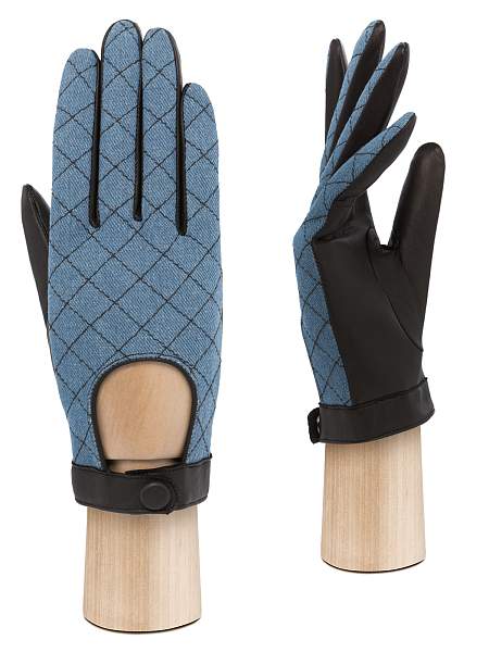 Перчатки женские ш/п IS01177 l.blue jeans/black Eleganzza, Артикул: IS01177-75_01-00054 фото №1