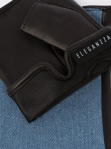 Перчатки женские ш/п 00400 l.blue jeans/black Eleganzza, Артикул: 00400-65_01-00054 фото №1