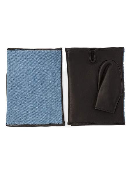 Перчатки женские ш/п 00400 l.blue jeans/black Eleganzza, Артикул: 00400-75_01-00054 фото №1
