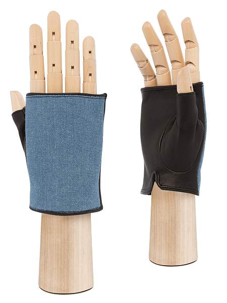 Перчатки женские ш/п 00400 l.blue jeans/black Eleganzza, Артикул: 00400-75_01-00054 фото №1