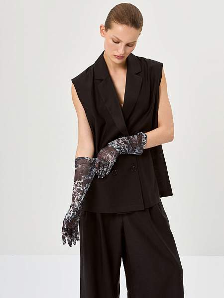 Перчатки женские б/п IS1009 black/white Eleganzza, Артикул: IS1009-7_01-000539 фото №1