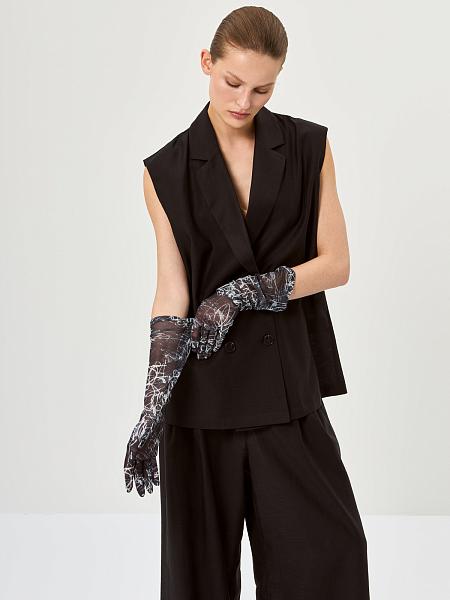 Перчатки женские б/п IS1009 black/white Eleganzza, Артикул: IS1009-7_01-000539 фото №1