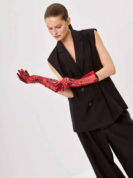 Перчатки женские б/п IS1011 red/black Eleganzza, Артикул: IS1011-7_01-000539 фото №1