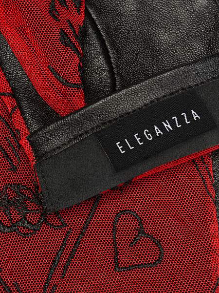 Перчатки женские б/п IS1012 red/black Eleganzza, Артикул: IS1012-65_01-00053 фото №1