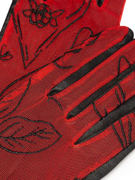 Перчатки женские б/п IS1012 red/black Eleganzza, Артикул: IS1012-8_01-000539 фото №1