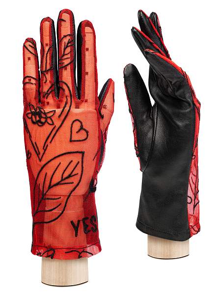 Перчатки женские б/п IS1012 red/black Eleganzza, Артикул: IS1012-8_01-000539 фото №1