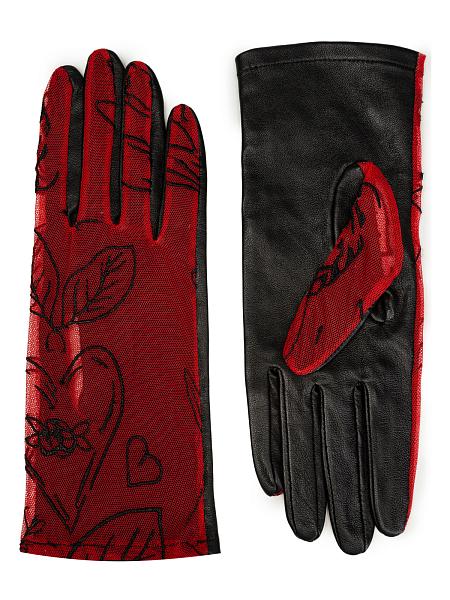 Перчатки женские б/п IS1012 red/black Eleganzza, Артикул: IS1012-75_01-00053 фото №1