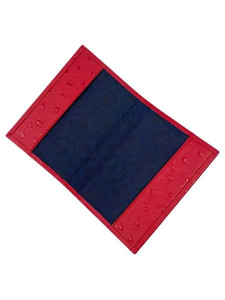 Обложка для паспорта Narvin Vasheron, Артикул: 9158-Ostrich Red фото №1