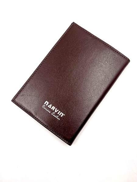 Обложка для паспорта Narvin Vasheron, Артикул: 9159-Vegetta Brown фото №1