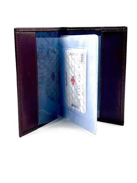 Обложка для паспорта Narvin Vasheron, Артикул: 9159-Vegetta Brown фото №1