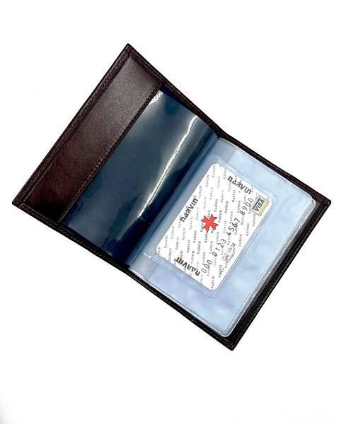 Обложка для паспорта Narvin Vasheron, Артикул: 9159-Vegetta Brown фото №1