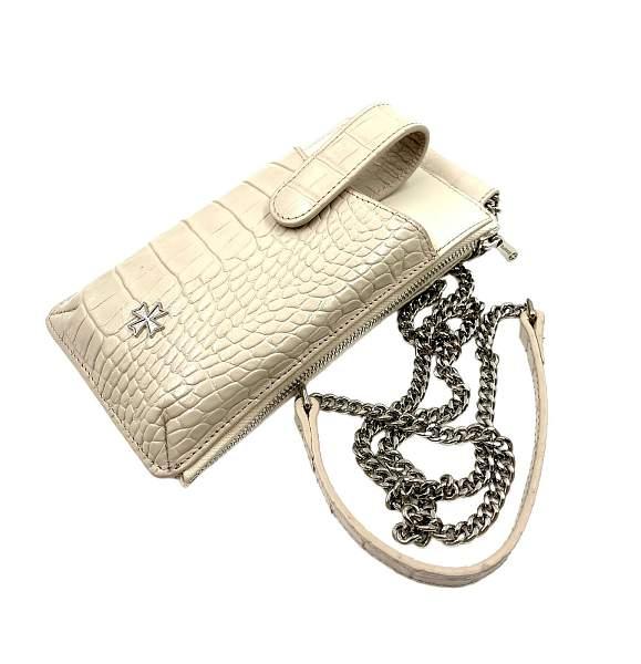 Сумочка для телефона Vasheron, Артикул: 9244-Croco Beige фото №1