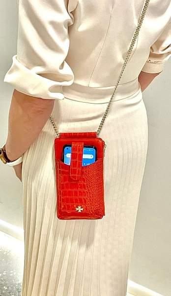 Сумочка для телефона Vasheron, Артикул: 9244-Croco Orange фото №1