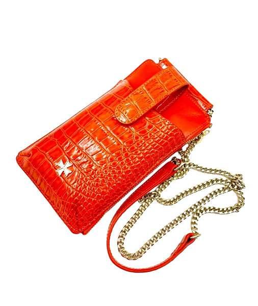 Сумочка для телефона Vasheron, Артикул: 9244-Croco Orange фото №1