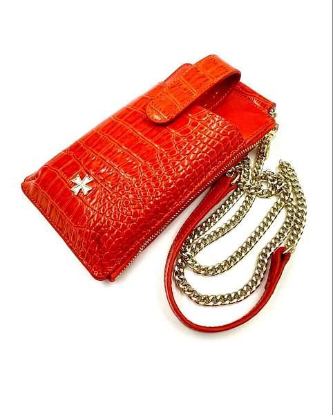 Сумочка для телефона Vasheron, Артикул: 9244-Croco Orange фото №1