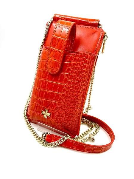 Сумочка для телефона Vasheron, Артикул: 9244-Croco Orange фото №1
