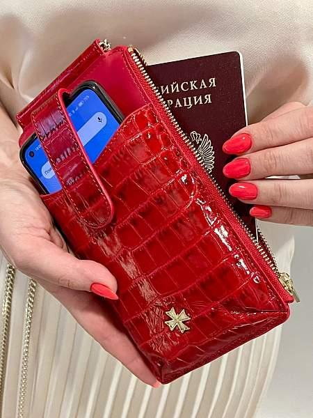 Сумочка для телефона 9244-Croco Red Vasheron, Артикул: 9244-Croco Red фото №1