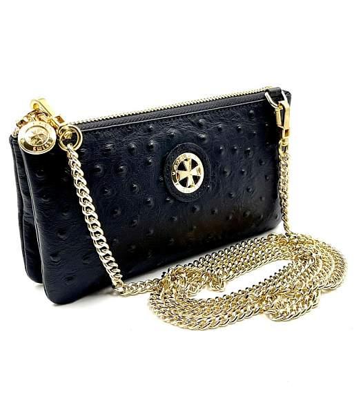 Клатч NARVIN Vasheron, Артикул: 9245-Ostrich Black фото №1