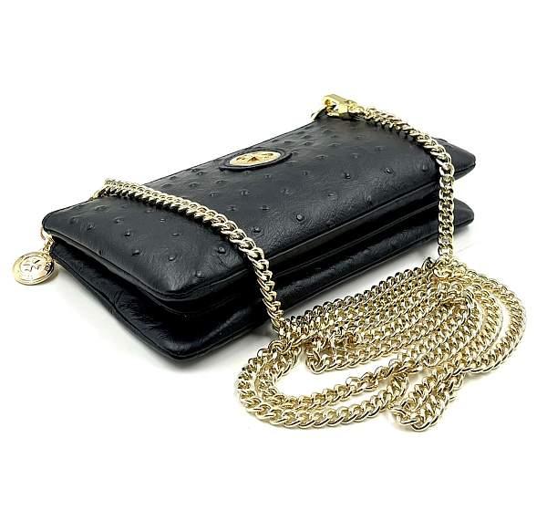 Клатч NARVIN Vasheron, Артикул: 9245-Ostrich Black фото №1