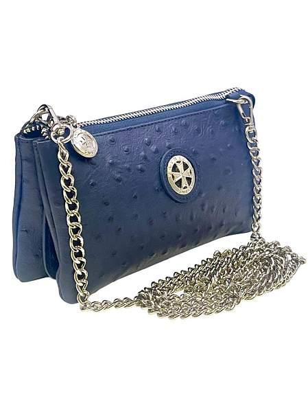 Клатч NARVIN Vasheron, Артикул: 9245-Ostrich D.Blue фото №1