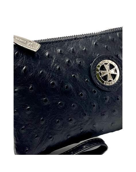 Клатч для телефона 9247-Ostrich Black Vasheron, Артикул: 9247-Ostrich Black фото №1