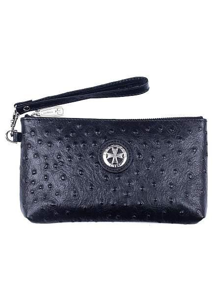 Клатч для телефона 9247-Ostrich Black Vasheron, Артикул: 9247-Ostrich Black фото №1