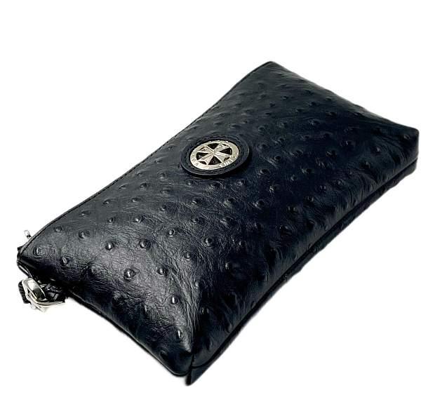 Клатч для телефона 9247-Ostrich Black Vasheron, Артикул: 9247-Ostrich Black фото №1