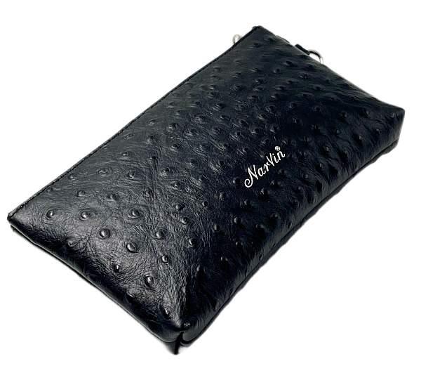 Клатч для телефона 9247-Ostrich Black Vasheron, Артикул: 9247-Ostrich Black фото №1