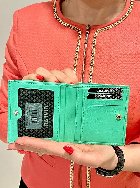 Портмоне NarVin 9566-Palermo Emerald Vasheron, Артикул: 9566-Palermo Emerald фото №1