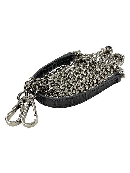 Сумка NARVIN из натуральной кожи на цепочке Vasheron, Артикул: 9811-N.Croco Grey фото №1