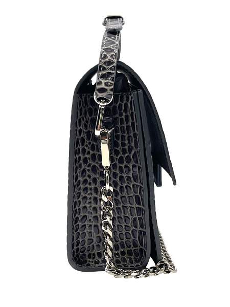 Сумка NARVIN из натуральной кожи на цепочке Vasheron, Артикул: 9811-N.Croco Grey фото №1