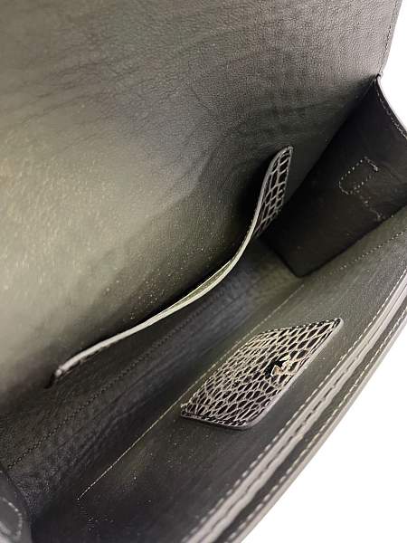 Сумка NARVIN из натуральной кожи на цепочке Vasheron, Артикул: 9811-N.Croco Grey фото №1