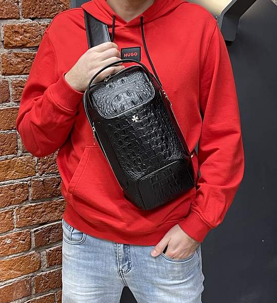 Сумка-рюкзак нагрудная NARVIN 9403-Bambino Black Vasheron, Артикул: 9403-Bambino Black фото №1