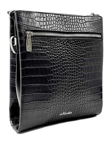 Мужская сумка NARVIN 9481-Aligro Black на плечо из натуральной кожи Vasheron, Артикул: 9481-Aligro Black фото №1