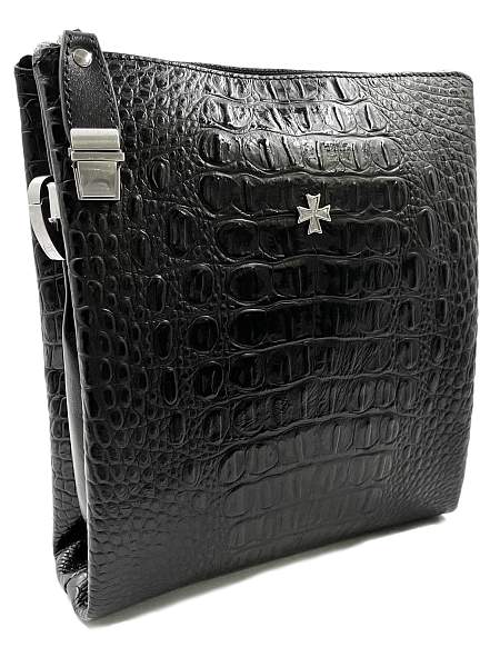 Мужская сумка NARVIN 9481-Bambino Black на плечо из натуральной кожи Vasheron, Артикул: 9481-Bambino Black фото №1