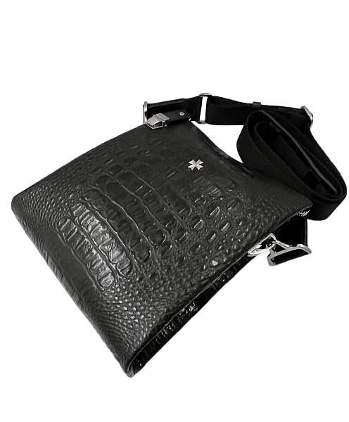 Мужская сумка NARVIN 9481-Bambino Black на плечо из натуральной кожи Vasheron, Артикул: 9481-Bambino Black фото №1