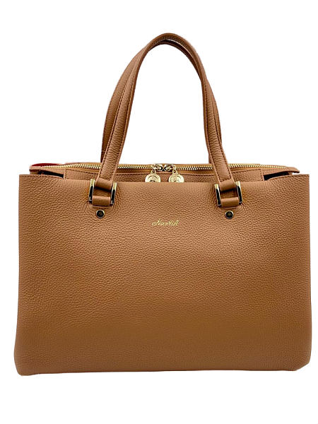 Сумка женская NARVIN 9802-Polo Caramel Vasheron, Артикул: 9802-Polo Caramel фото №1