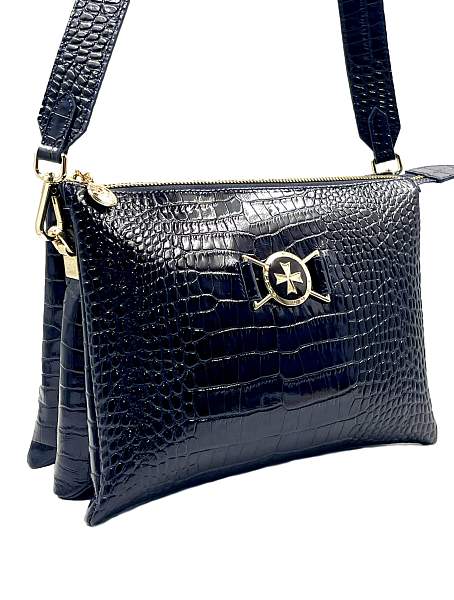 Сумка NARVIN из натуральной кожи 9813-N.Croco D.Blue Vasheron, Артикул: 9813-N.Croco D.Blue фото №1