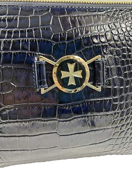 Сумка NARVIN из натуральной кожи 9813-N.Croco D.Blue Vasheron, Артикул: 9813-N.Croco D.Blue фото №1