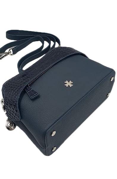 Сумка женская NARVIN 9814-Polo Black / Croco Vasheron, Артикул: 9814-Polo Black / Croco фото №1