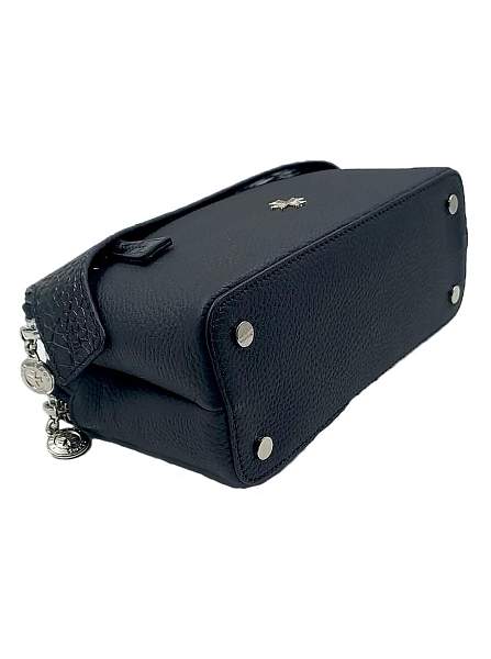 Сумка женская NARVIN 9814-Polo Black / Croco Vasheron, Артикул: 9814-Polo Black / Croco фото №1