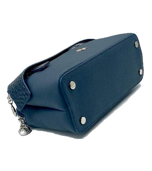 Сумка женская NARVIN 9814-Polo D.Blue / Croco Vasheron, Артикул: 9814-Polo D.Blue / Croco фото №1