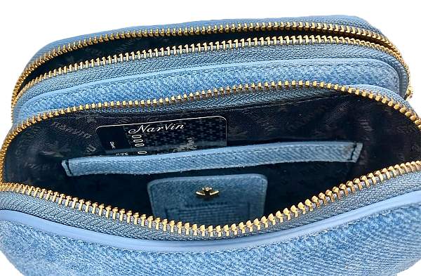 Сумка женская NARVIN 9814-Tiffany Jeans Vasheron, Артикул: 9814-Tiffany Jeans фото №1