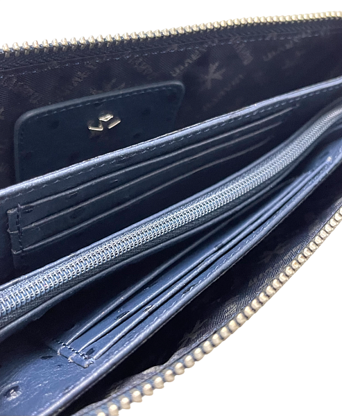 Сумка клатч NARVIN из натуральной кожи 9951-Ostrich D.Blue Vasheron, Артикул: 9951-Ostrich D.Blue фото №1